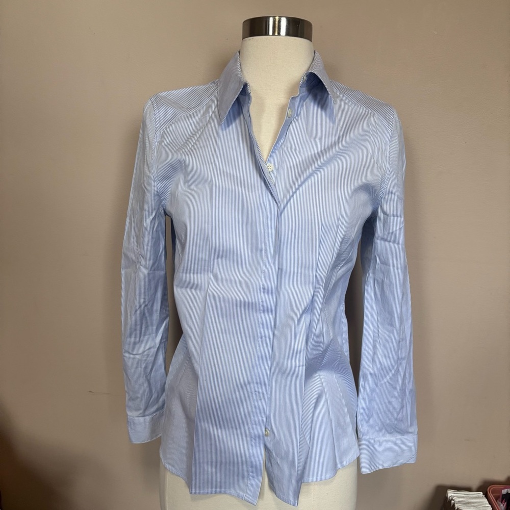 Cuyana Blue Striped Shirt